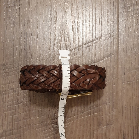 Brown faux leather 1" braided belt (39" length) - Picture 4 of 4